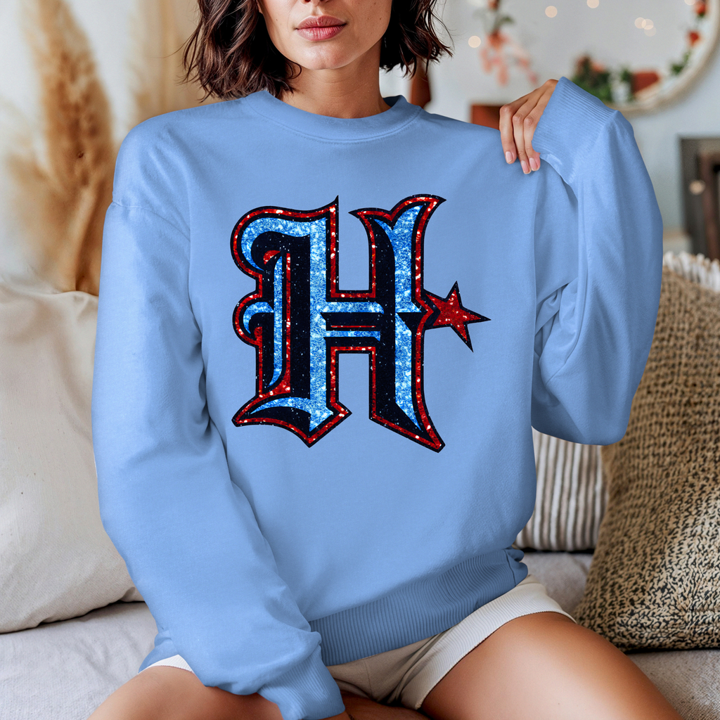 Houston H Faux Sequins