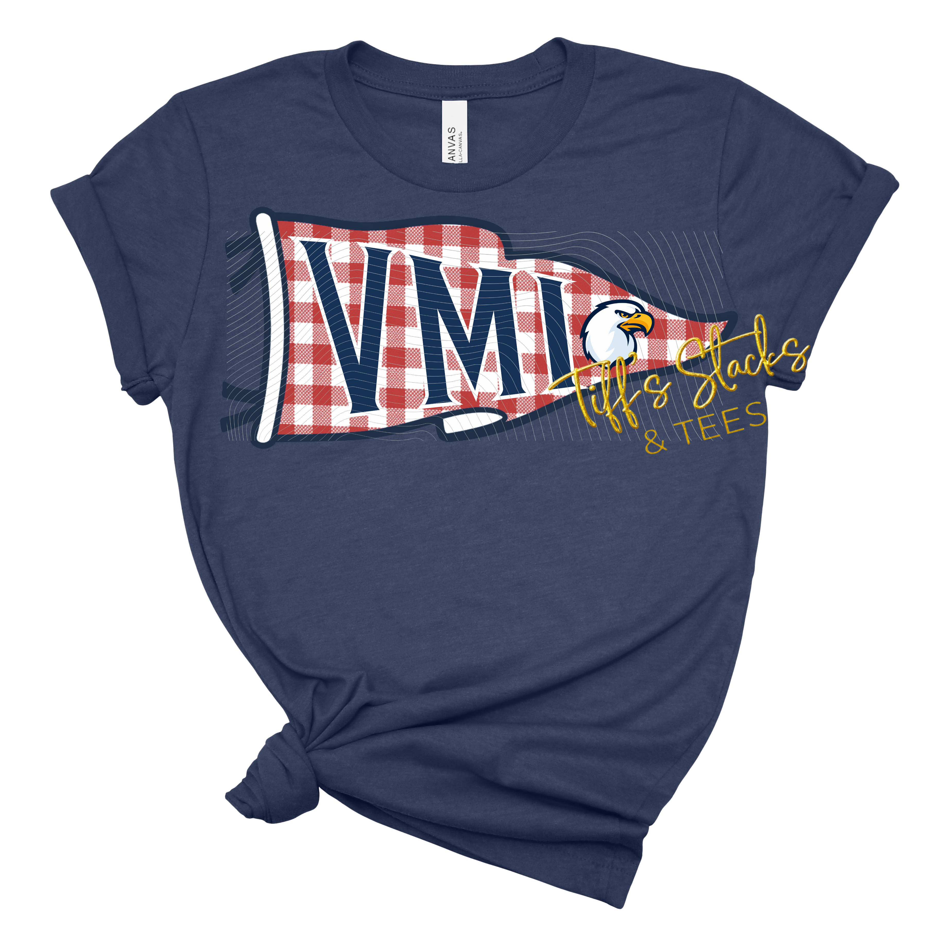 VMI Eagles Gingham Pennant