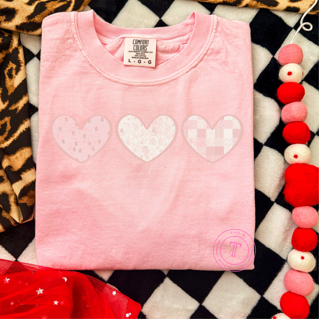 Pink Vintage Hearts Youth