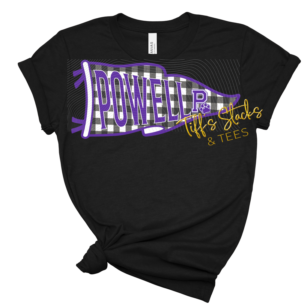 Powell Panthers Gingham Pennant