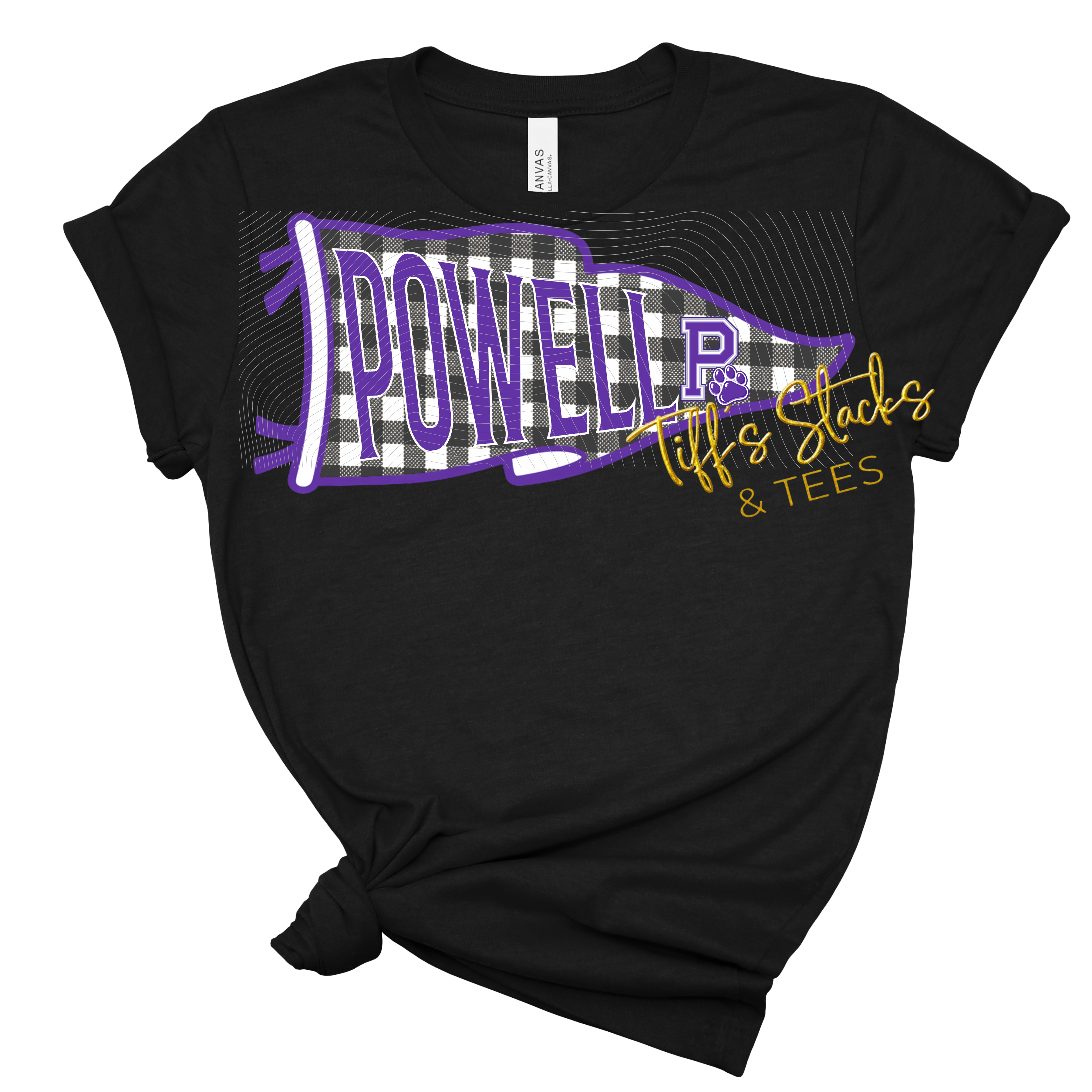 Powell Panthers Gingham Pennant