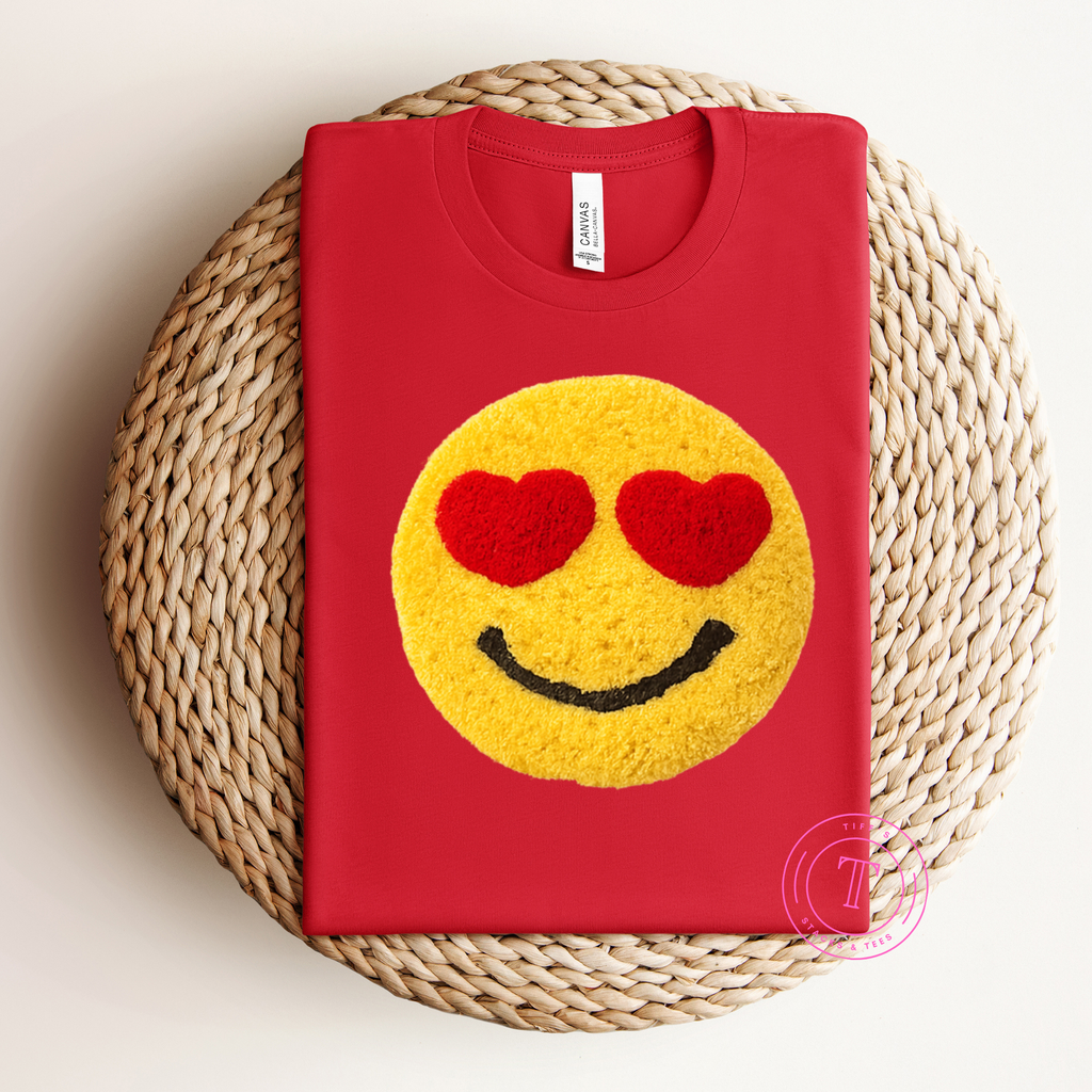 Heart Eye Emoji Faux Yarn Youth