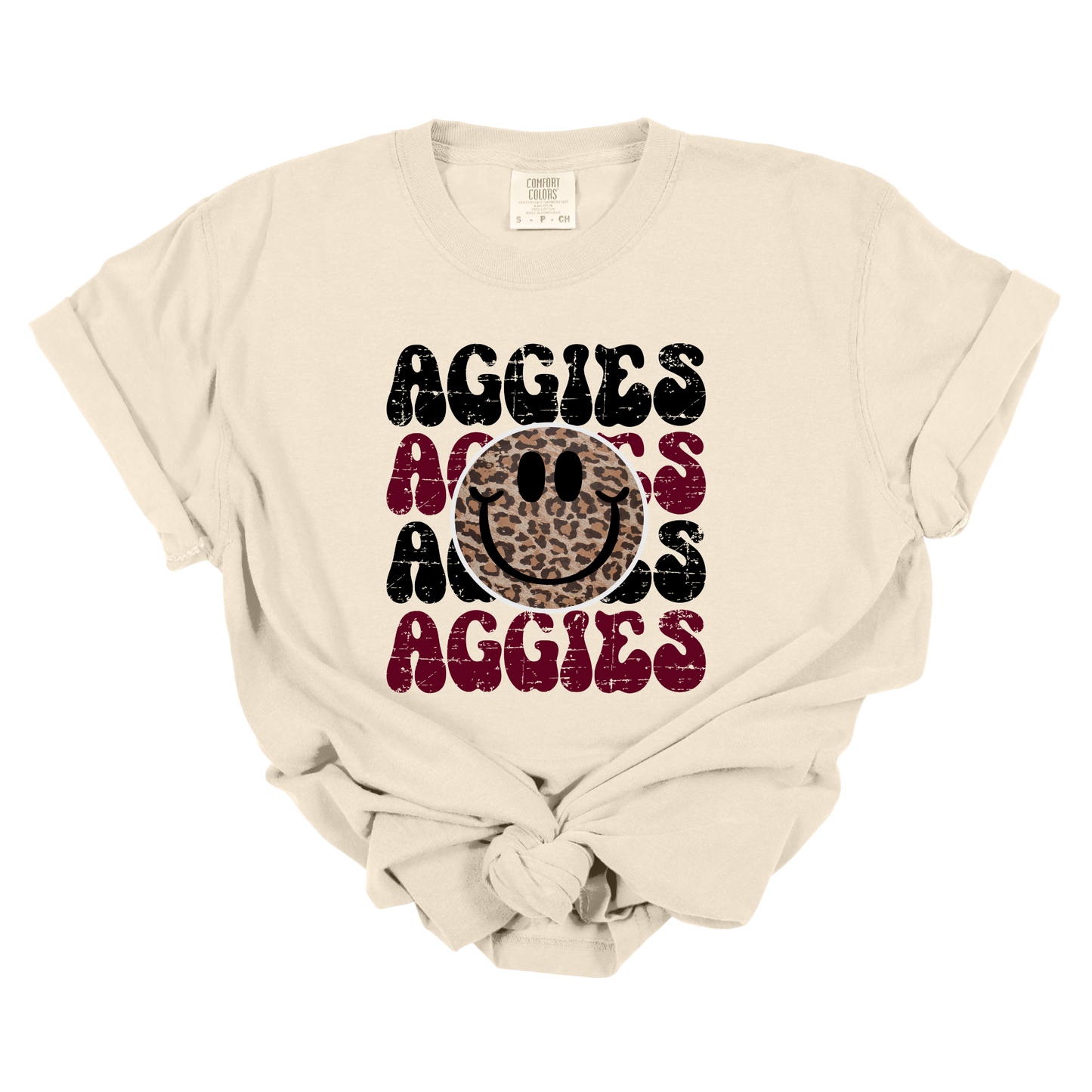 Aggies Leopard Smiley Face