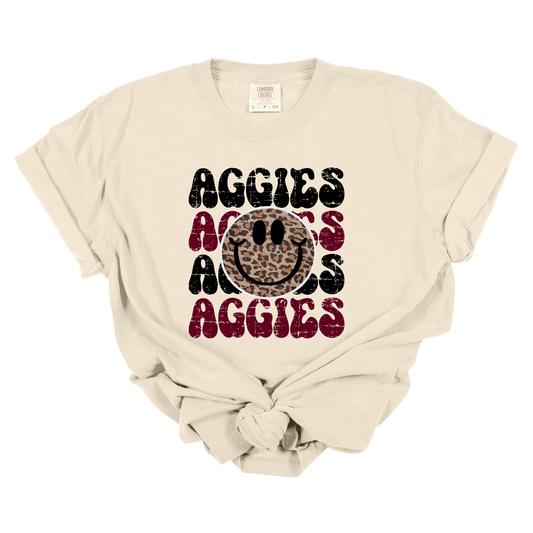 Aggies Leopard Smiley Face