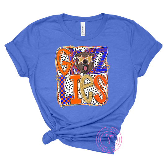 Grizzlies Preppy Mascot Front Only Youth