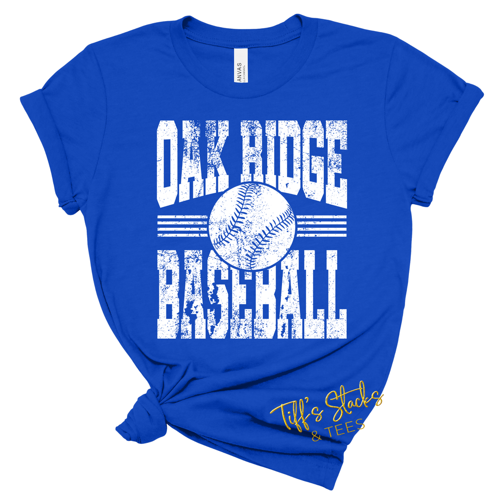 Oak Ridge Baseball Distressed