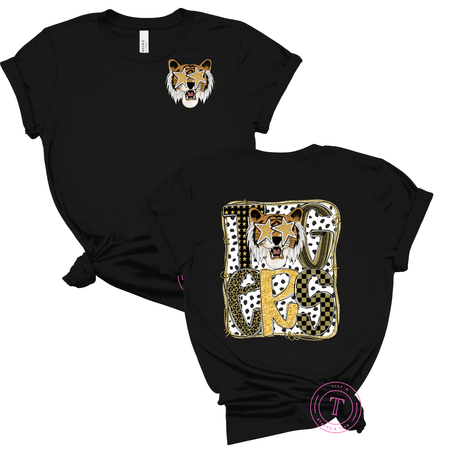 Tigers Preppy Mascot Front & Back Youth