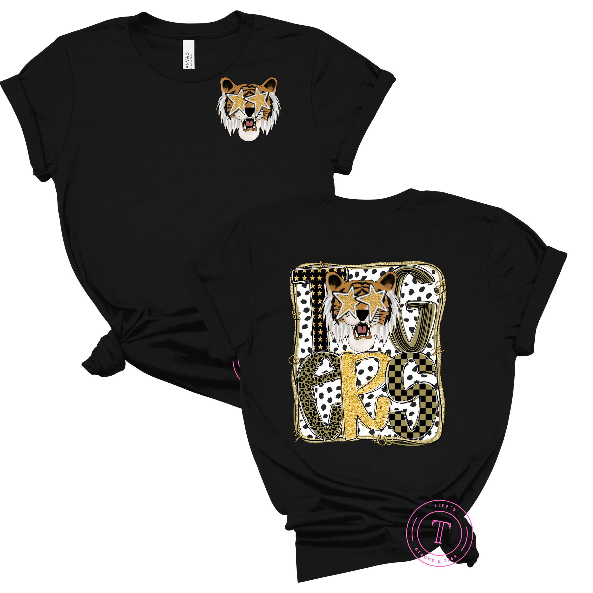 Tigers Preppy Mascot Front & Back Youth
