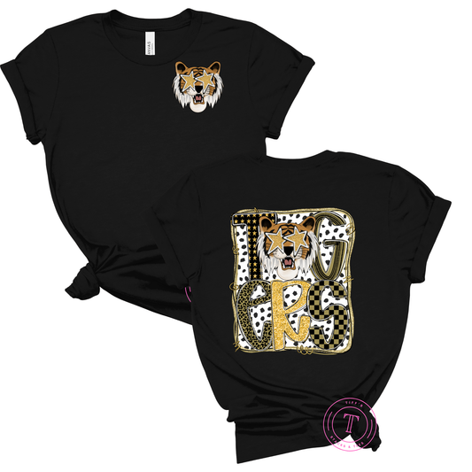 Tigers Preppy Mascot Front & Back Youth