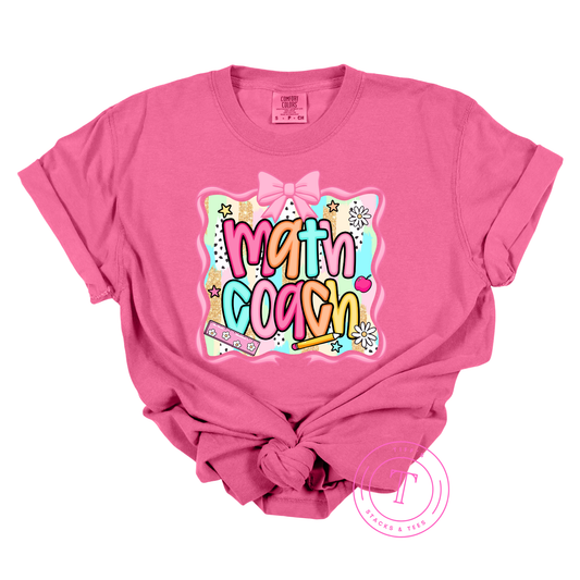Math Coach Pink Coquette Bow