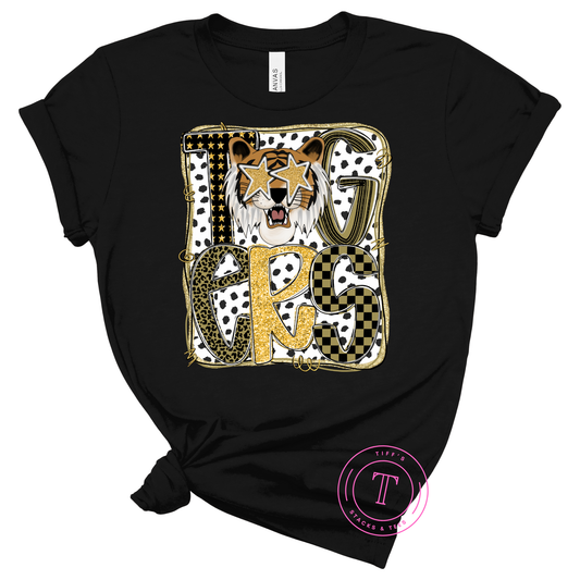 Tigers Preppy Mascot Front Only Youth