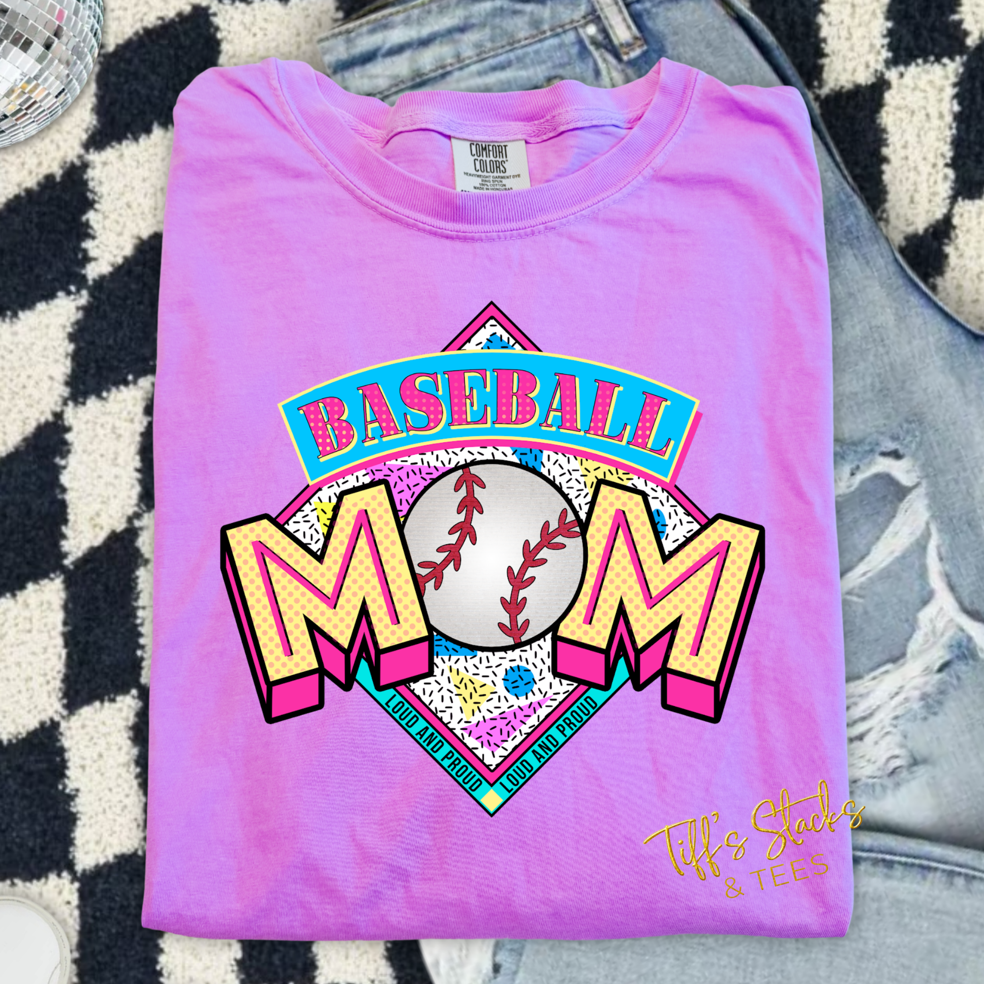 Baseball Mom Retro 90's