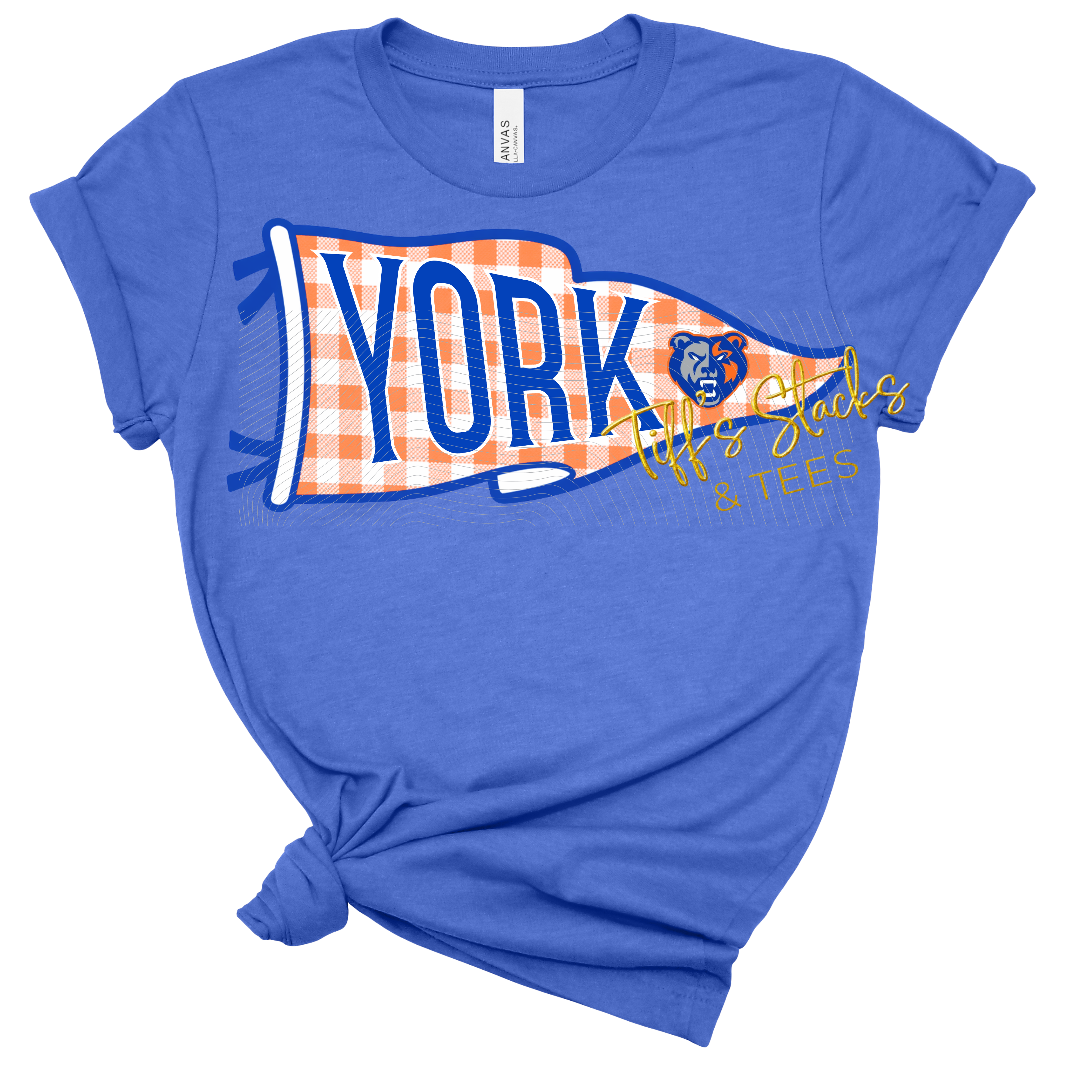 York Grizzlies Gingham Pennant Youth
