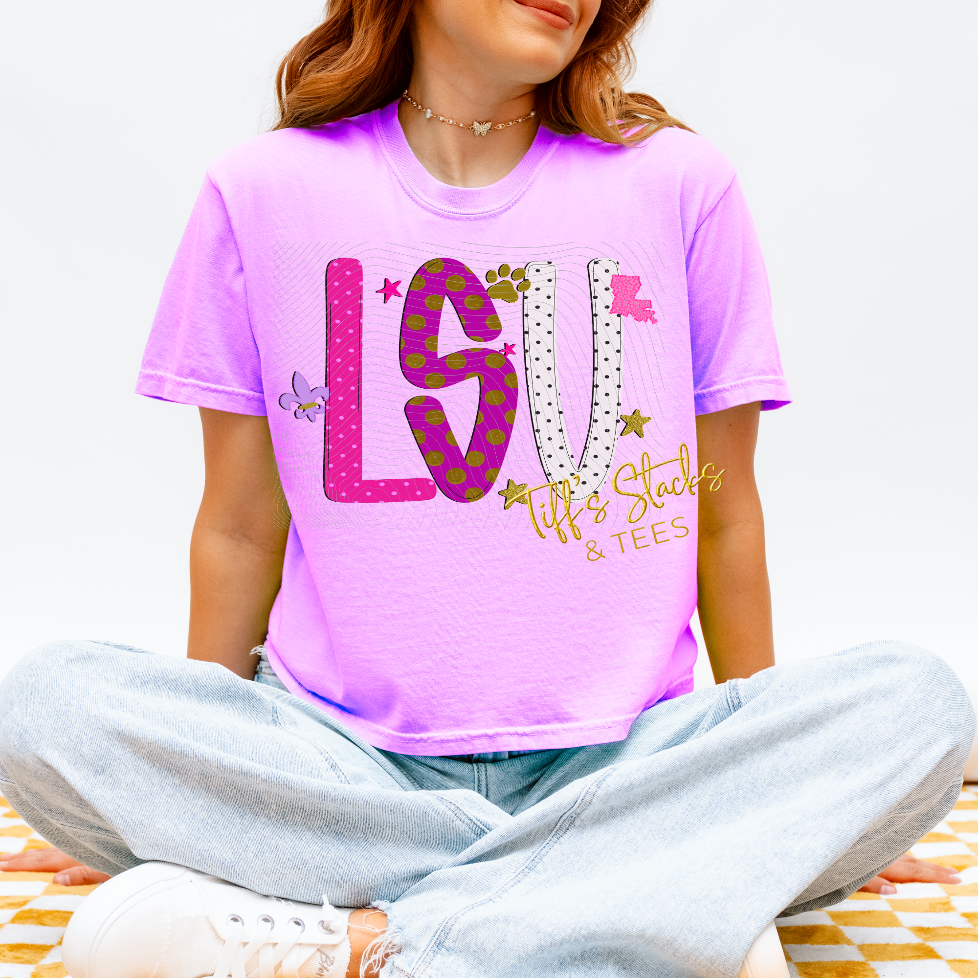 LSU Preppy Polka Dots