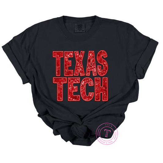 Texas Tech Faux Glitter