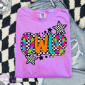 Owls Neon Checkered