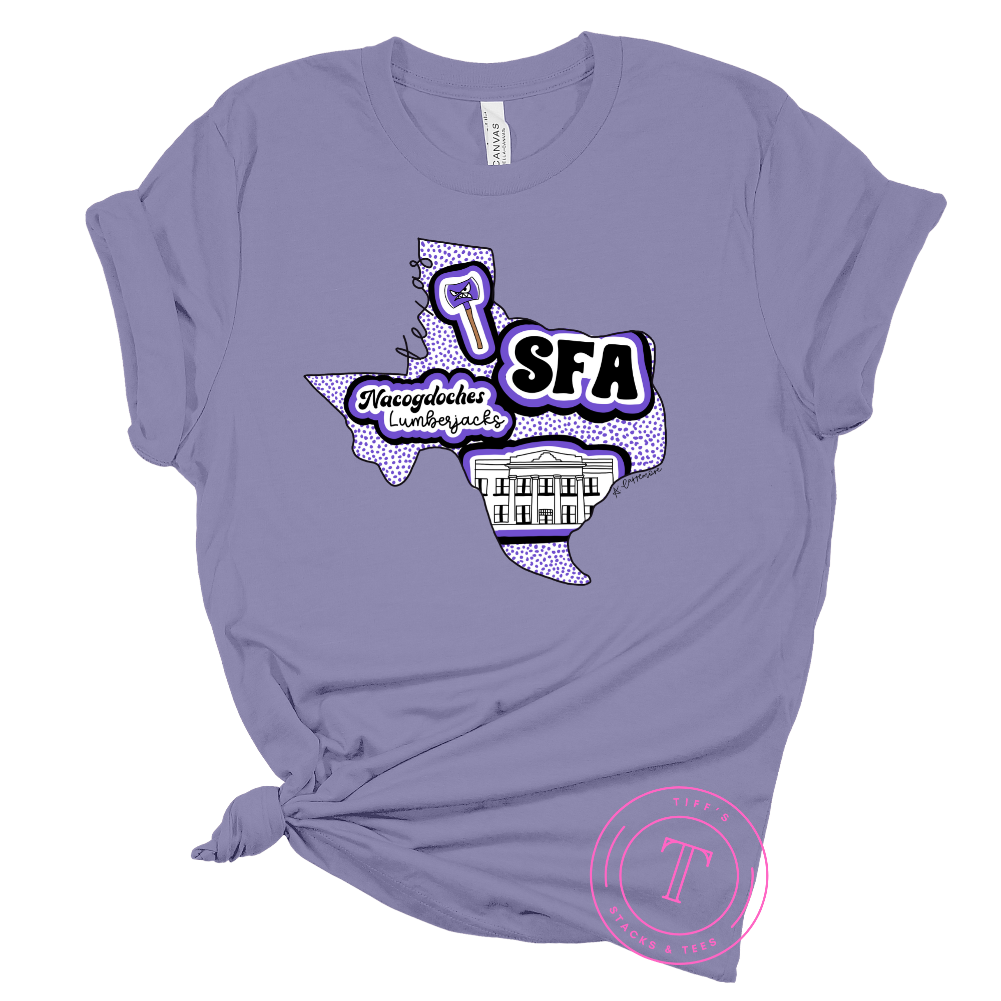SFA Lumberjacks Hand Drawn Texas