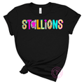 Stallions Neon Brushstroke Poppy Youth