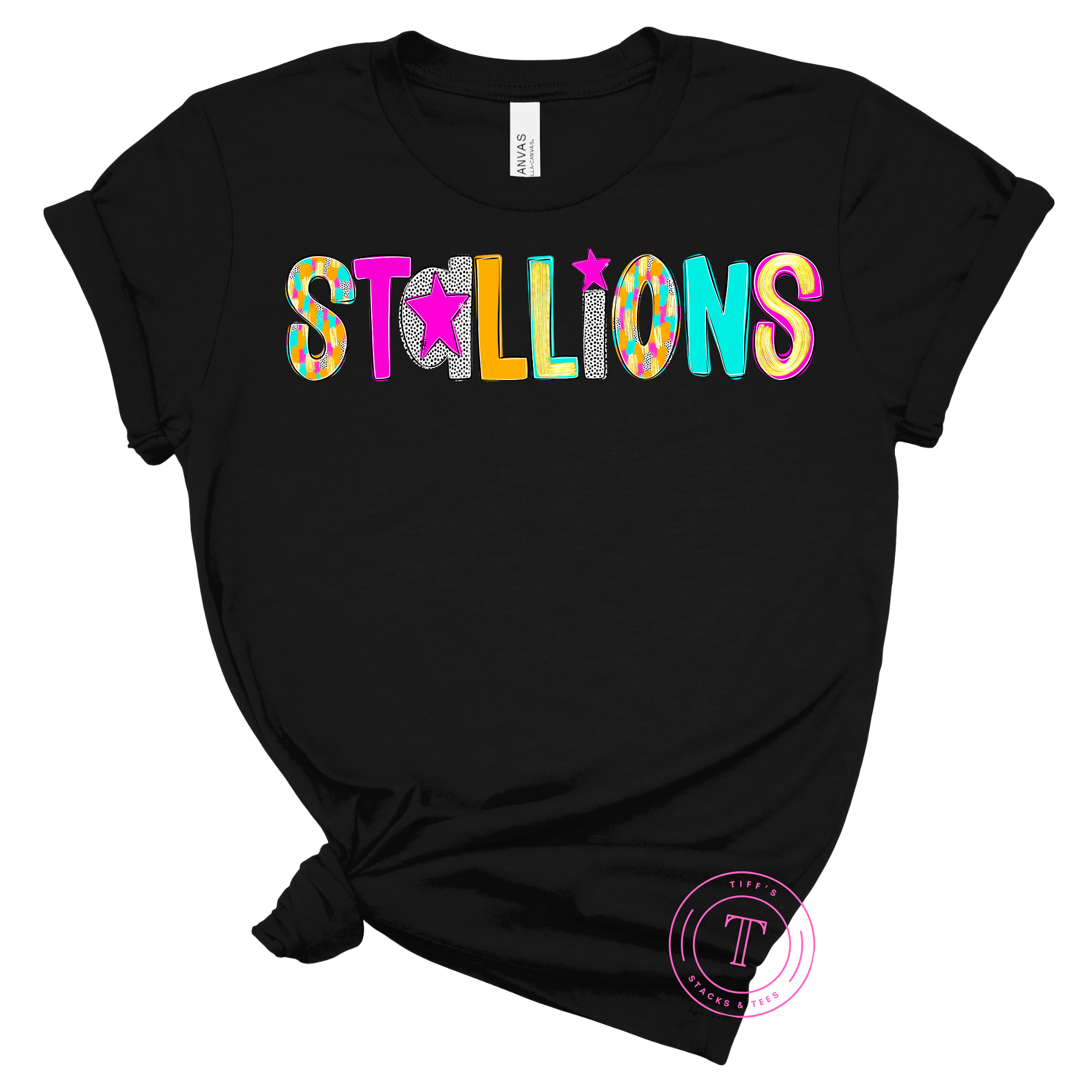 Stallions Neon Brushstroke Poppy Youth