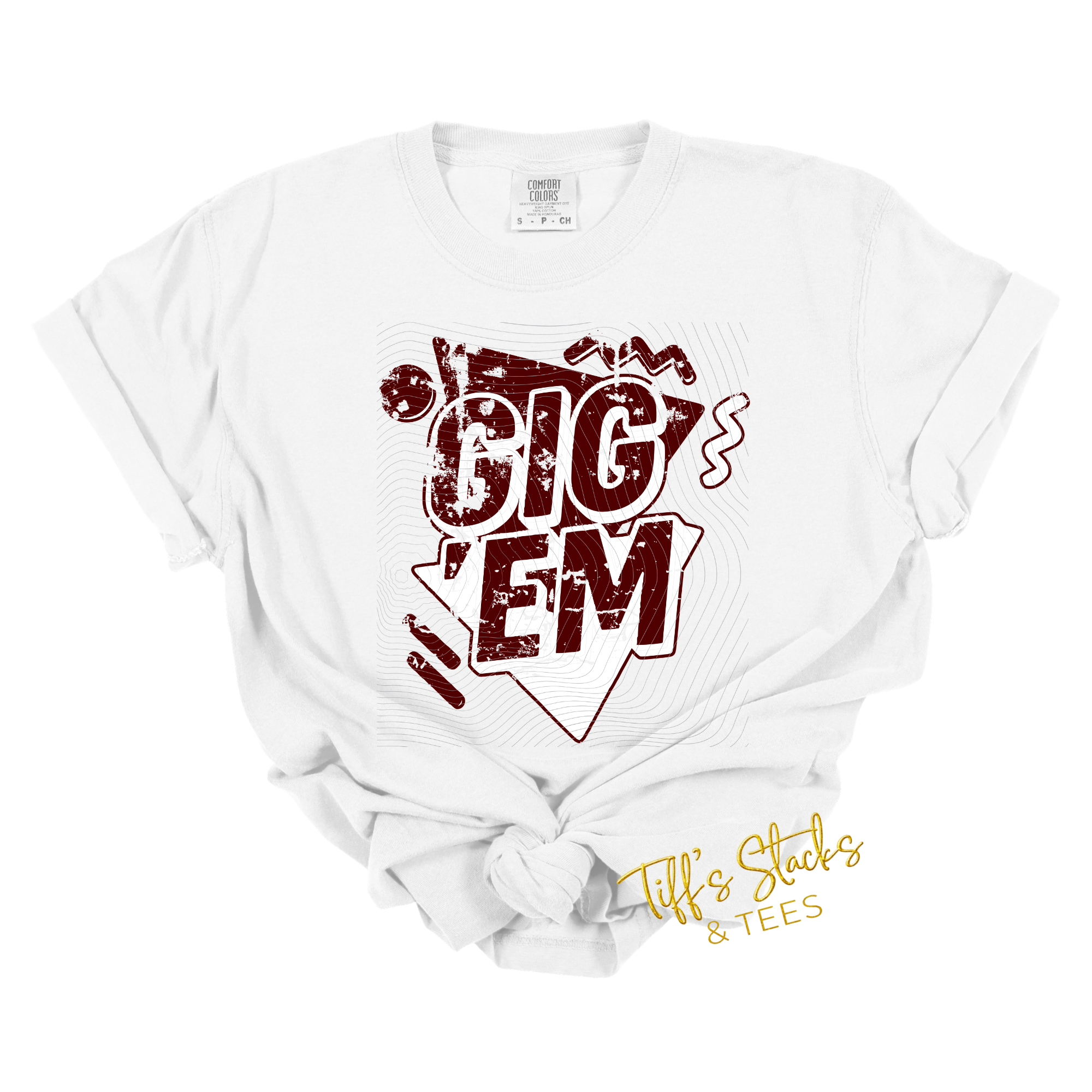 Gig Em' Retro Distressed