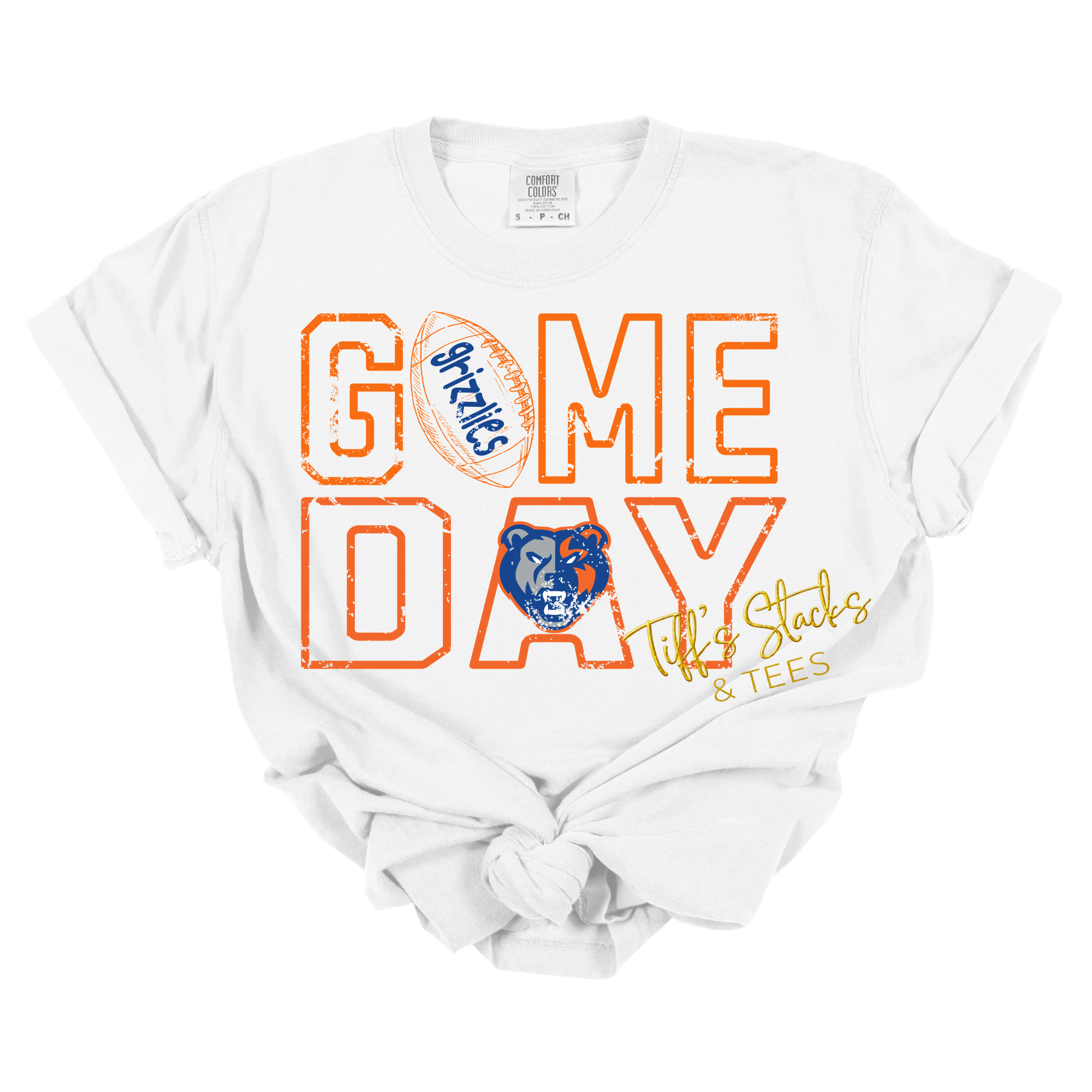 Grizzlies Football Game Day Vintage Mascot