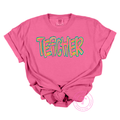 Teacher Pink Yellow Turquoise