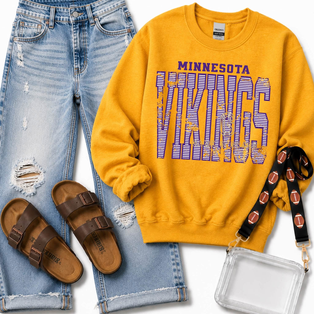 Vikings Striped Vintage