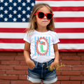 Patriotic Alligator Preppy Striped Girl Youth