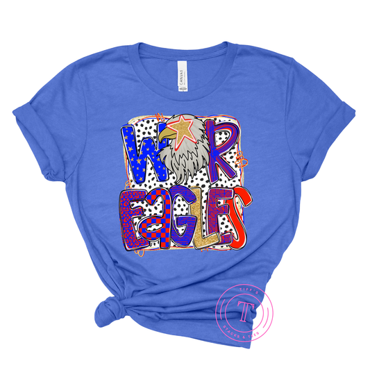 War Eagles Preppy Mascot Front Only Youth