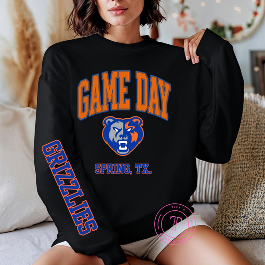 Game Day Sweatshirt w/ Grizzlies on Sleeve