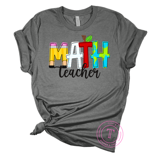 Math Teacher Pencil Doodle