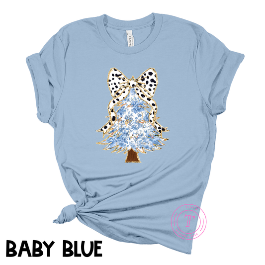 Colorful Blue/White/Black Christmas Tree Coquette