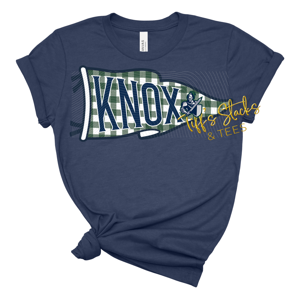 Knox Knights Gingham Pennant