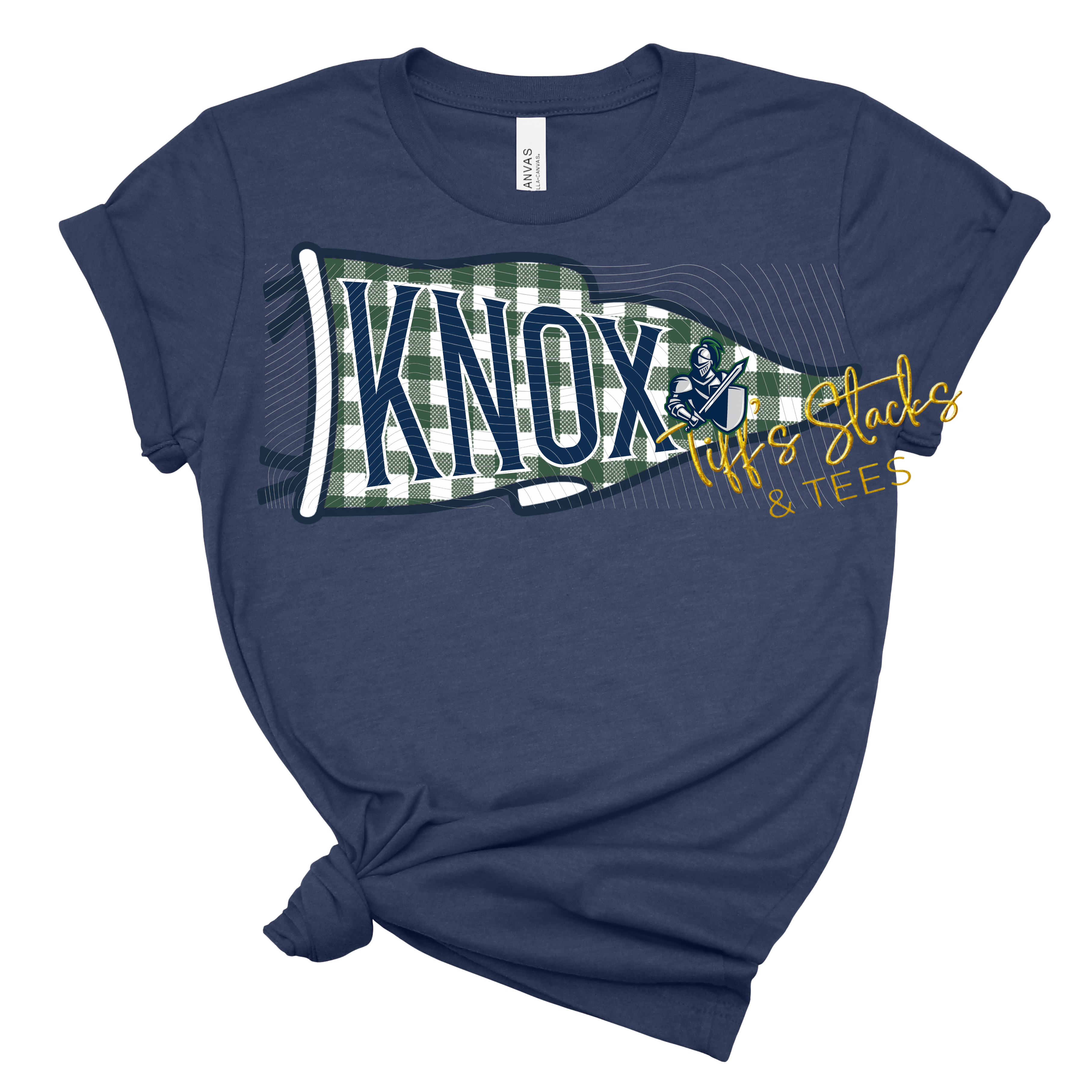 Knox Knights Gingham Pennant