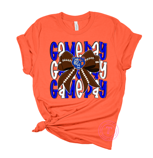 Grizzlies Game Day Football Coquette Bow Youth