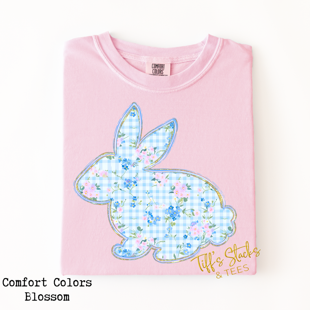 Checkered Floral Bunny Youth