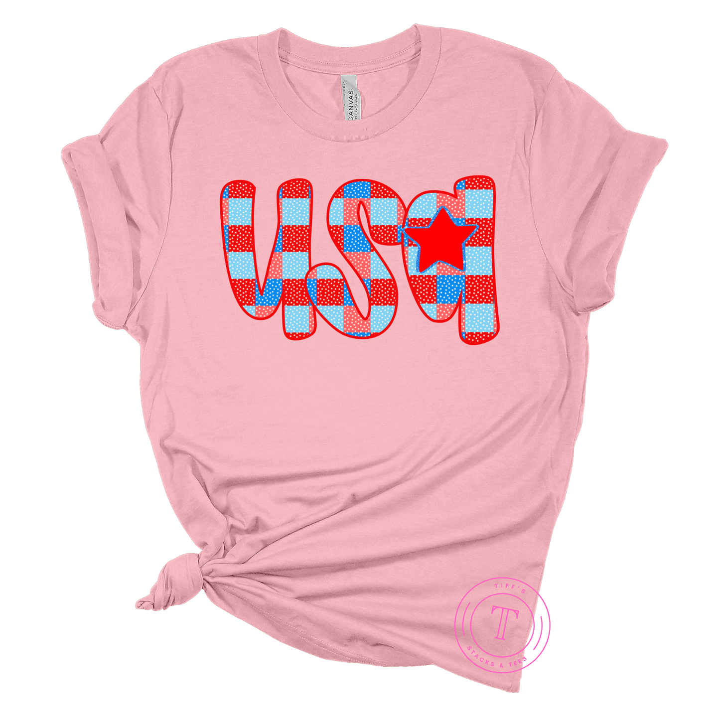 USA Red, White, Blue Plaid