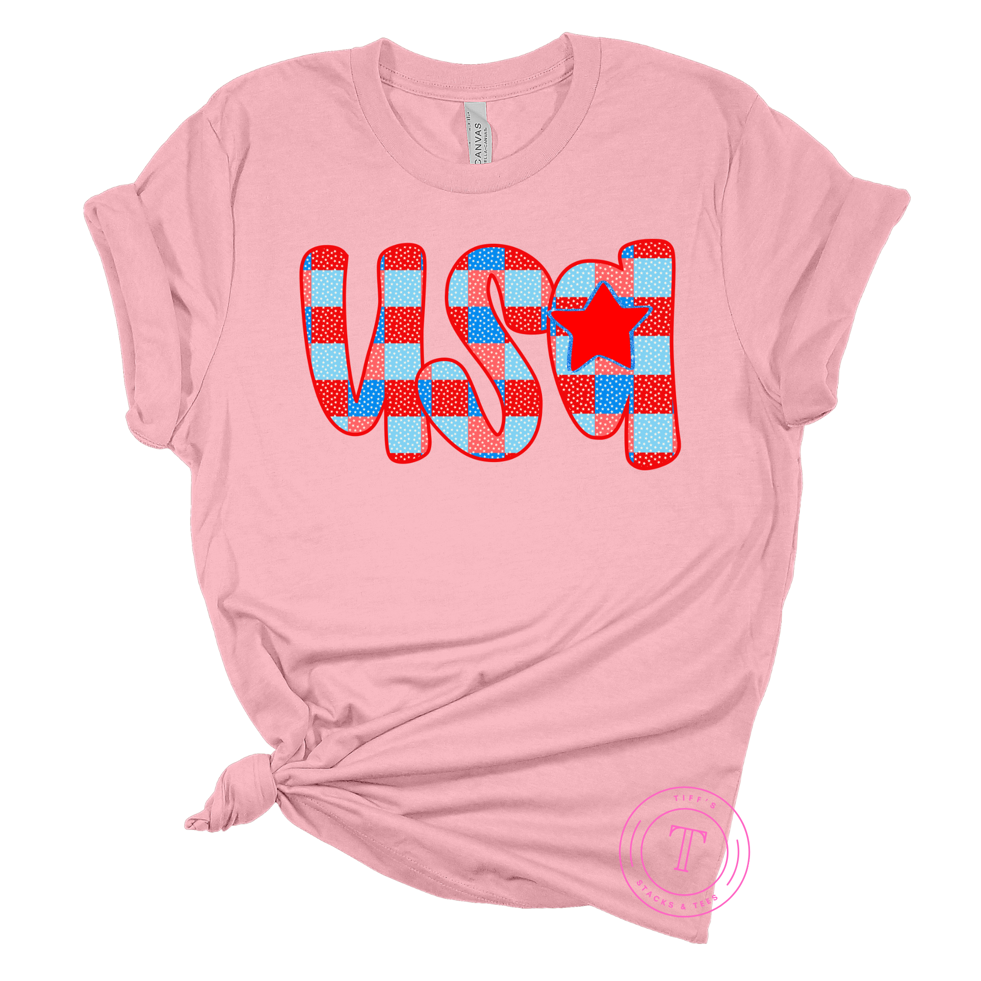 USA Red, White, Blue Plaid