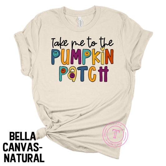 Take me to the Pumpkin Patch Smiley Face Youth