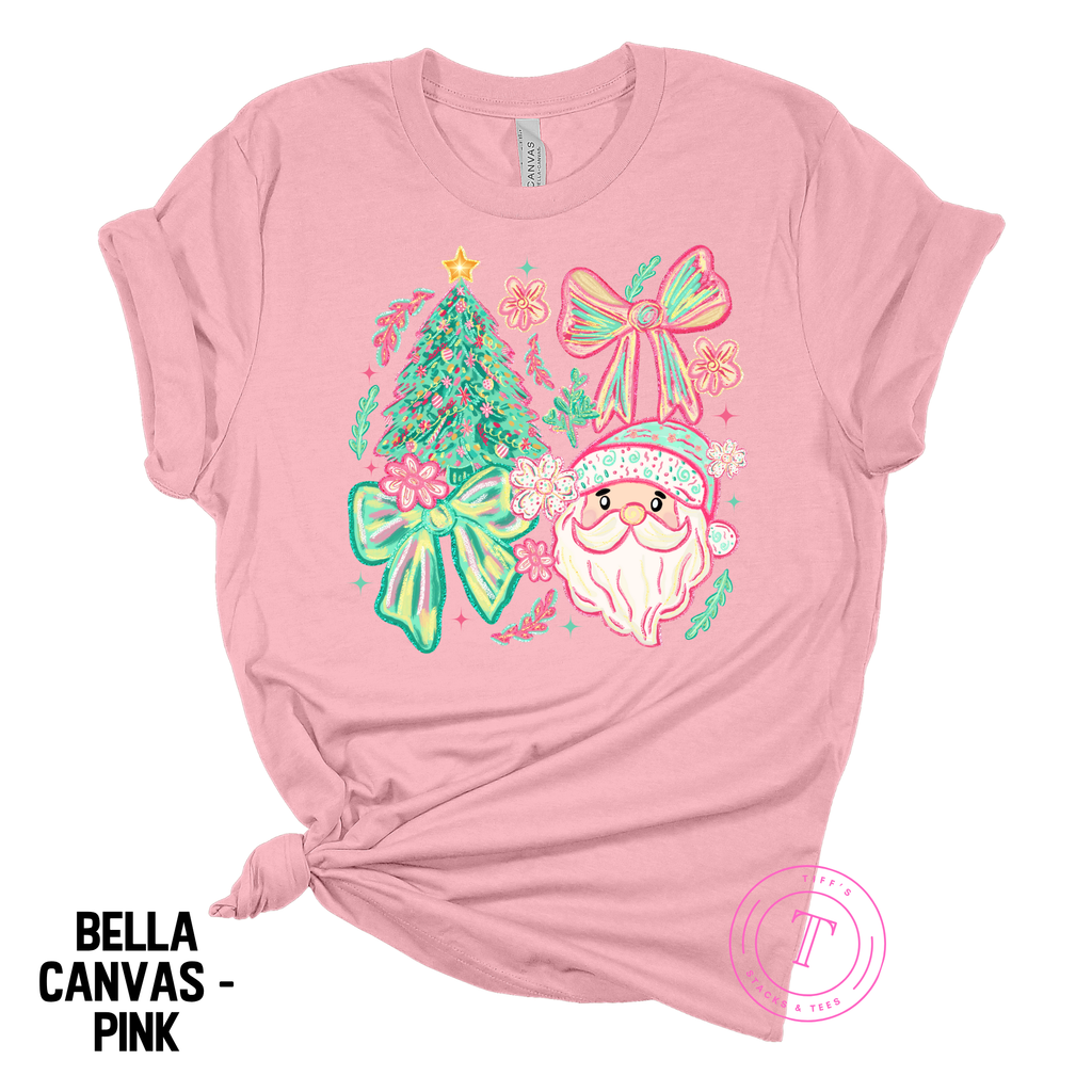 Pastel Santa Coquette Bows Youth