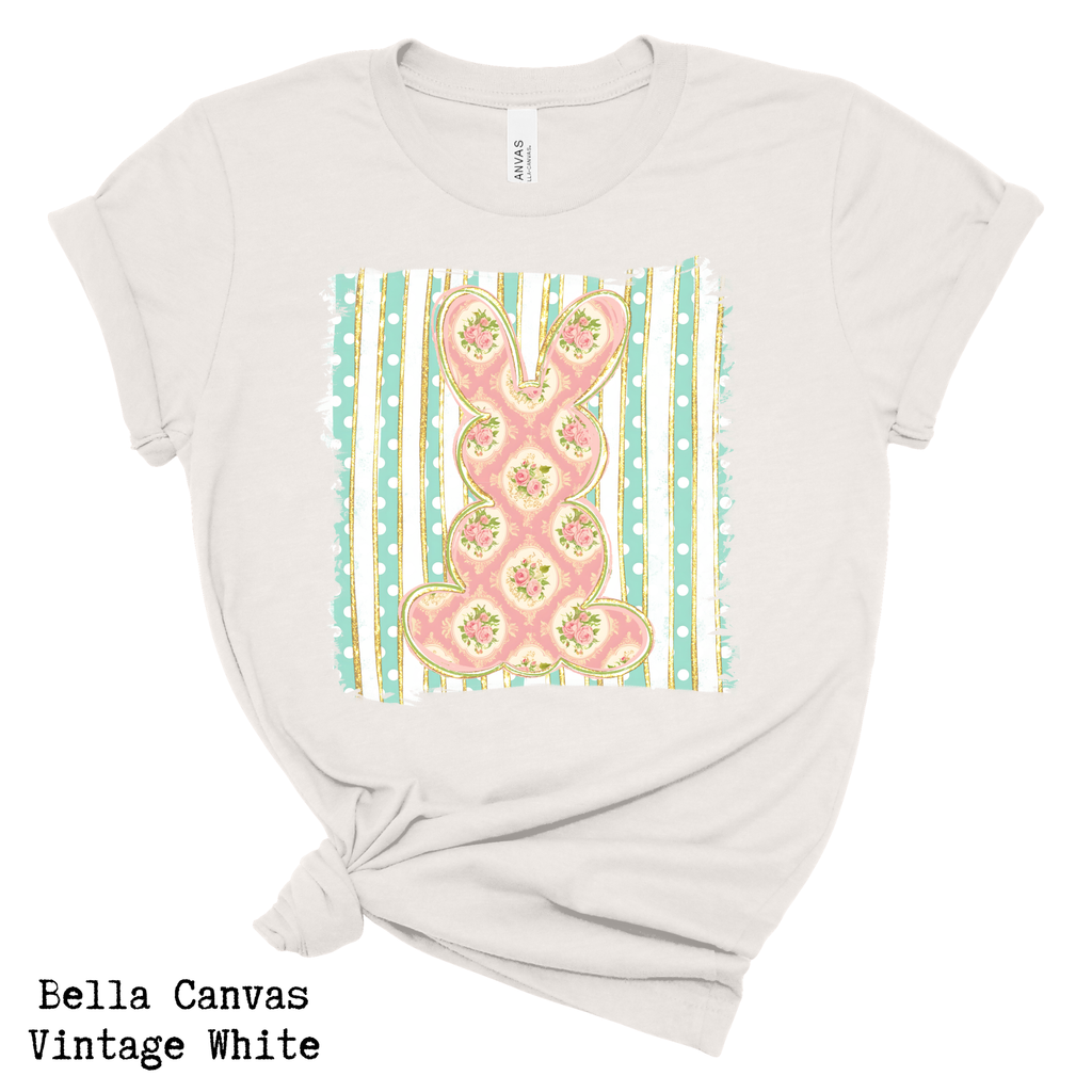 Floral Bunny w/ Stripes