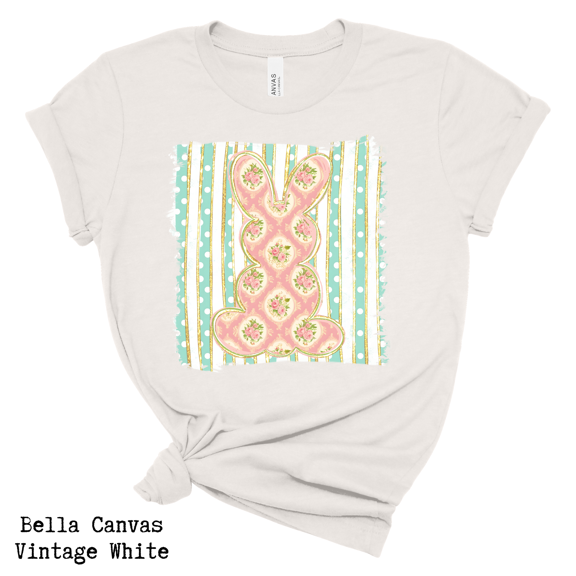 Floral Bunny w/ Stripes