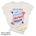Hot Dogs, Fireworks, Freedom Guest Check