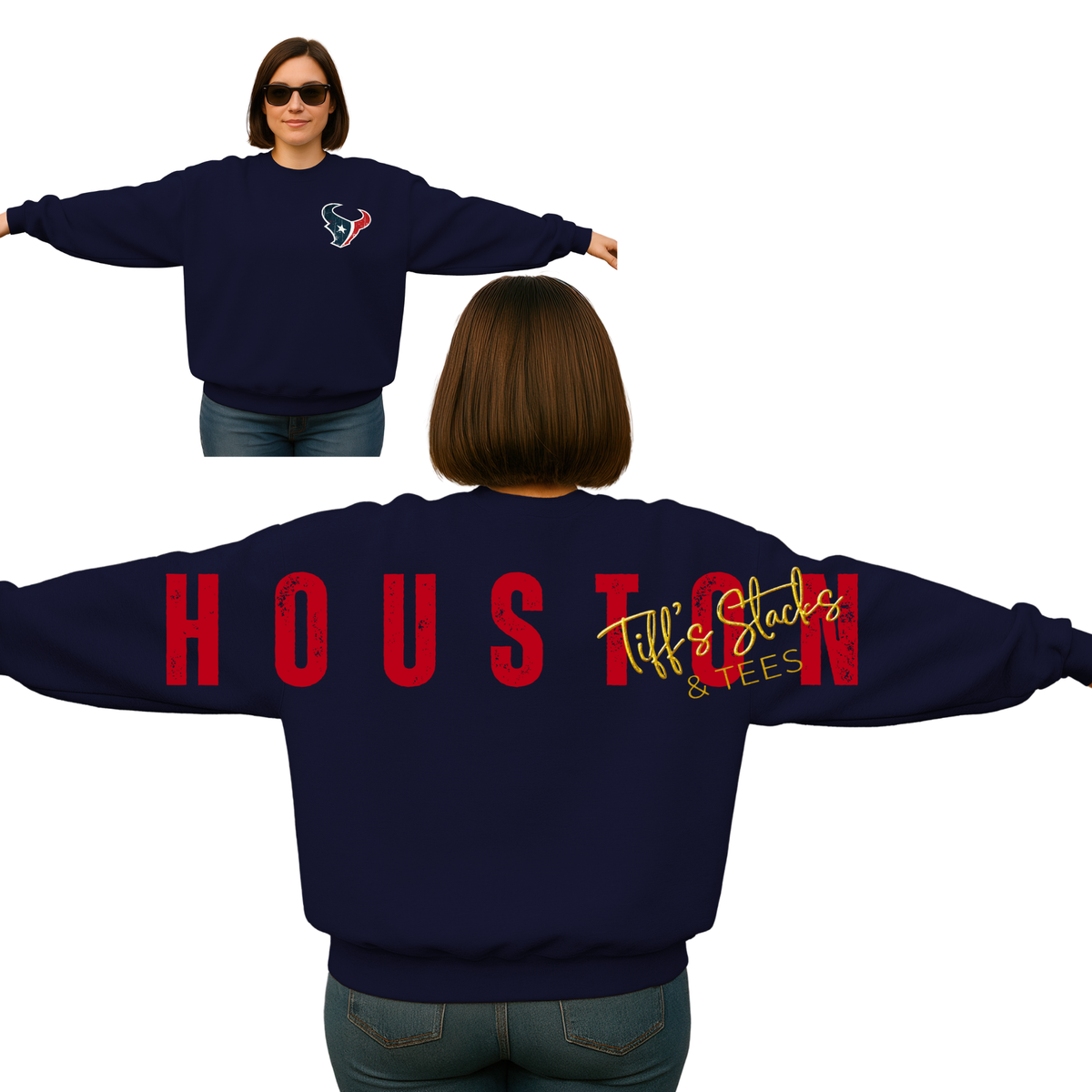 Texans Big Back Sweatshirt (Houston on Back)