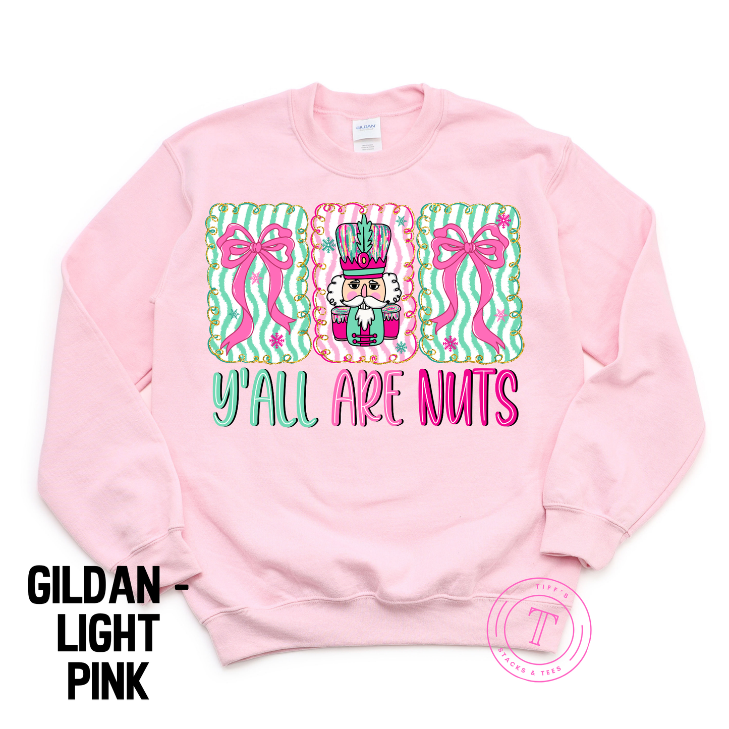 Y'all Are Nuts Nutcracker w/ Coquette Bows