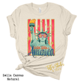 Lady Liberty Folk Glitz Front Only Youth
