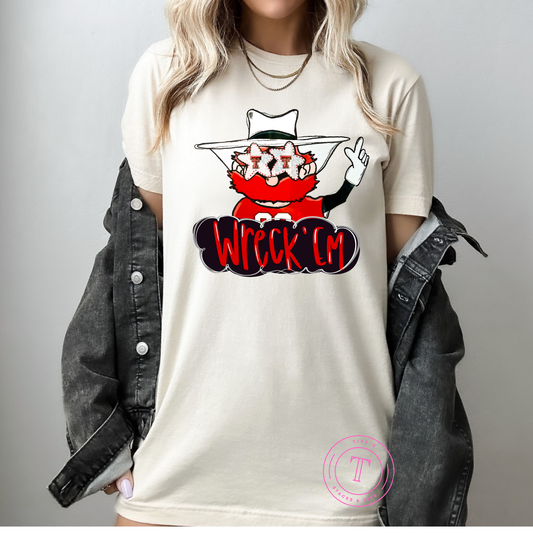 Wreck Em Preppy Mascot