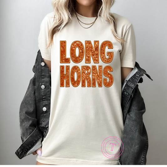 Longhorns Faux Glitter