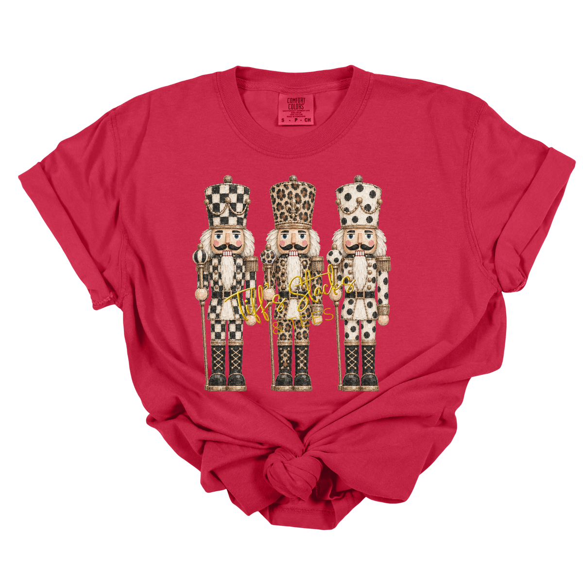 Nutcracker Trio Checked/Leopard/Dot Pattern