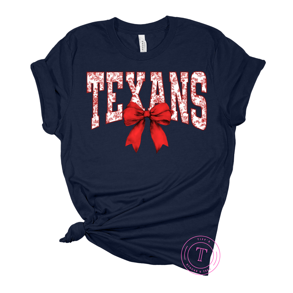 Texans Red Floral Coquette